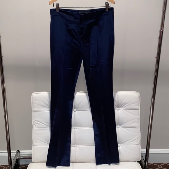 Navy Satin Ralph PANTS - Picture 2 of 6